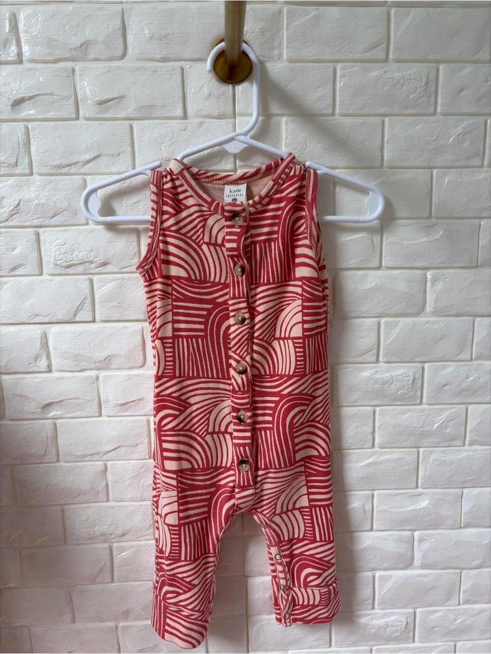 Kate Quinn Geometric Button Romper